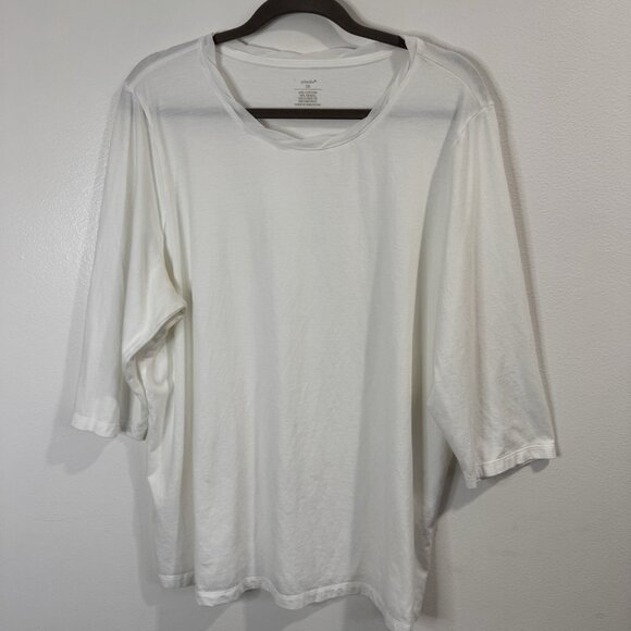 CJ Banks Shirt Set of 2 Size 2X White Green Blue Paisley Floral Blouses Stretch - Picture 5 of 12